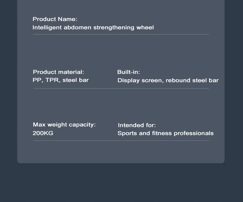 Intelligent Automatic Rebound Ab Roller, Abdominal Wheel for camping, Silent Fitness, Abdominal Strengthening Wheel