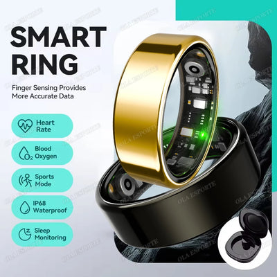 Smart Ring - Blood Oxygen Heart Rate Sleep Monitor GPS Tracking Waterproof
