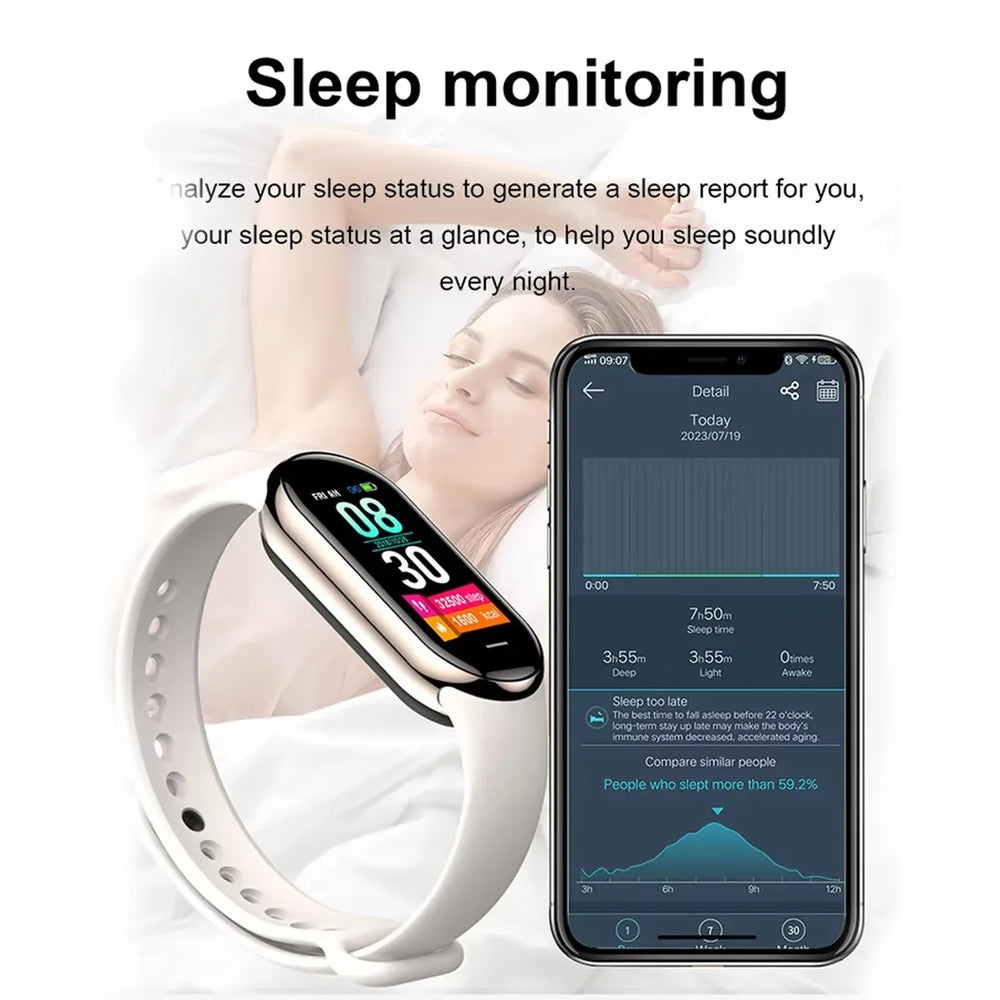 M8 Smart Watch - Fitness Tracker with Heart Rate Monitor for Android & iOS