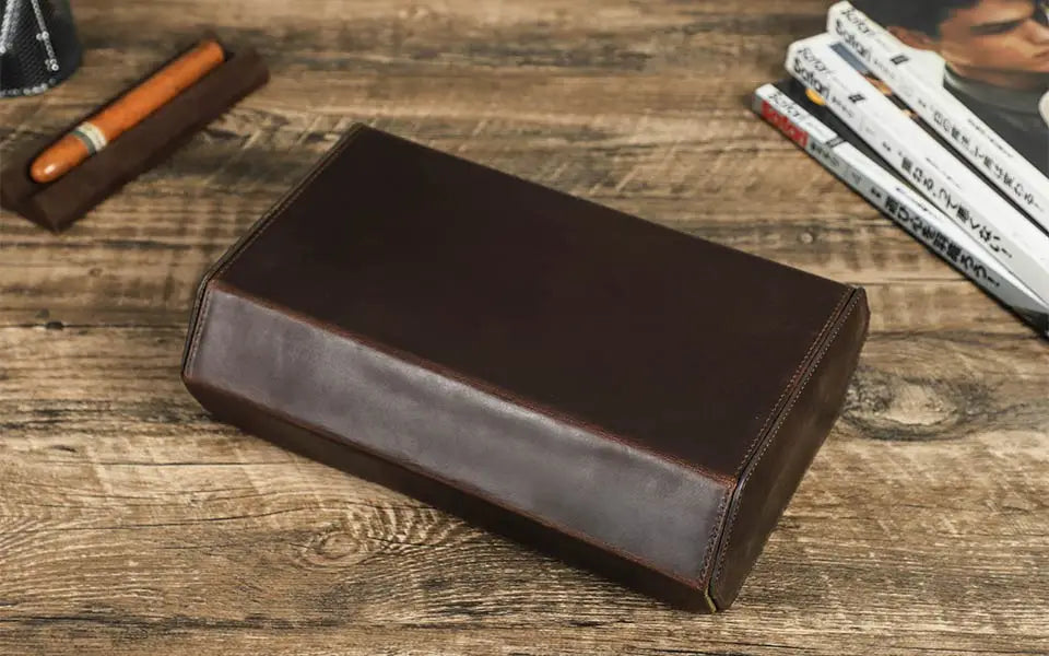Vintage Genuine Leather Watches & Jewelry Organizers for Men Women