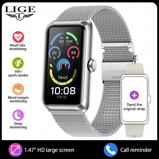 Fitness Tracker with Heart Rate & Sleep Monitor - Waterproof Smart Watch for Women & Men