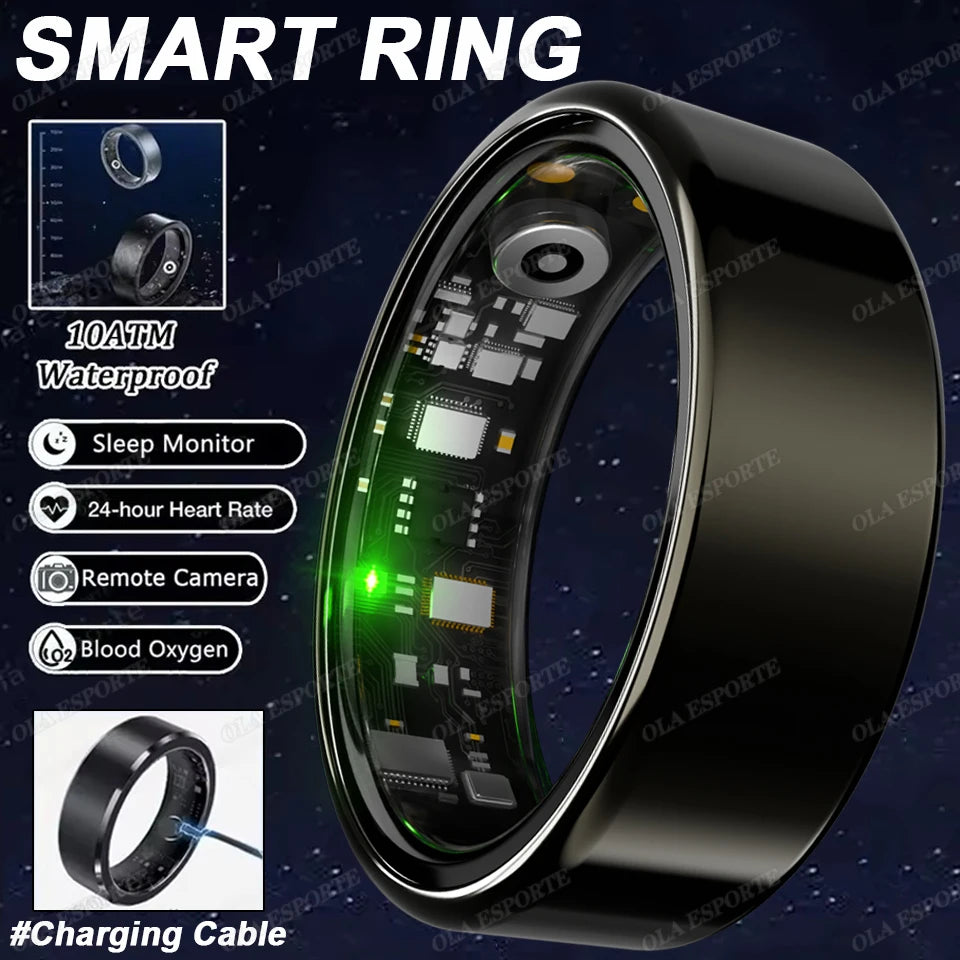 Smart Ring - Blood Oxygen Heart Rate Sleep Monitor GPS Tracking Waterproof