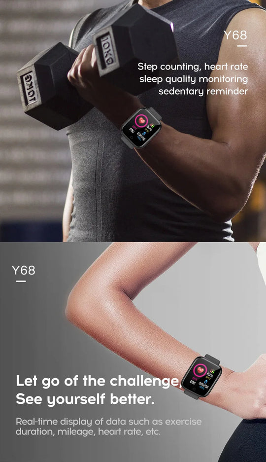 Smart Watch - Bluetooth Fitness Tracker Heart Rate Blood Pressure Monitor