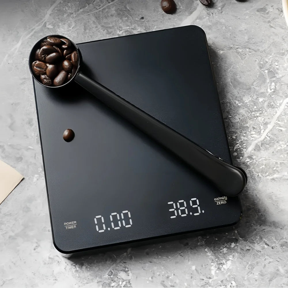 Electronic Coffee Scale with Waterproof Pad LED Display