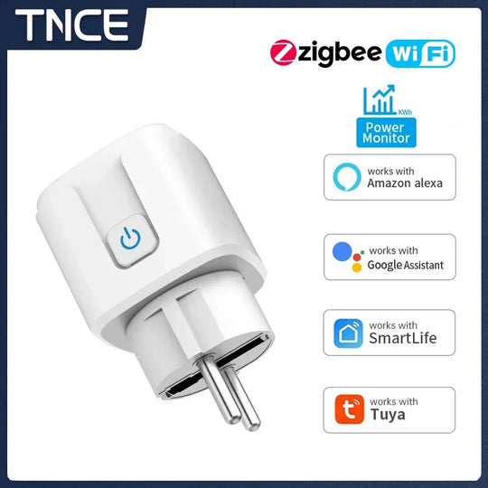 Smart Plug EU - WiFi & Zigbee, 16A/20A, Power Monitor & Timer - Works with Alexa & Google Home