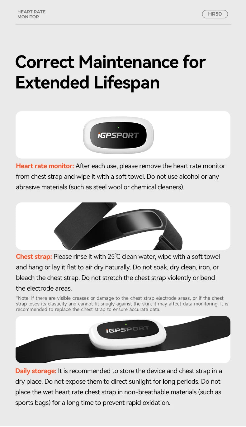 Heart Rate Monitor Sensor - Waterproof Bike Computer Fitness Tracker