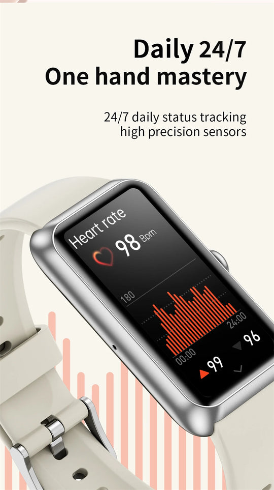 Fitness Tracker with Heart Rate & Sleep Monitor - Waterproof Smart Watch for Women & Men