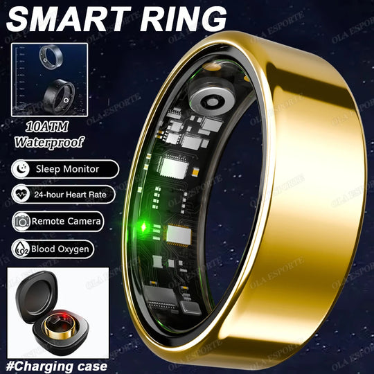 Smart Ring - Blood Oxygen Heart Rate Sleep Monitor GPS Tracking Waterproof