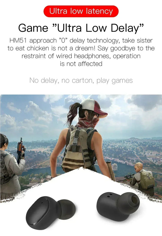 Wireless Bluetooth Earbuds - Noise Cancelling Headphones with Microphone