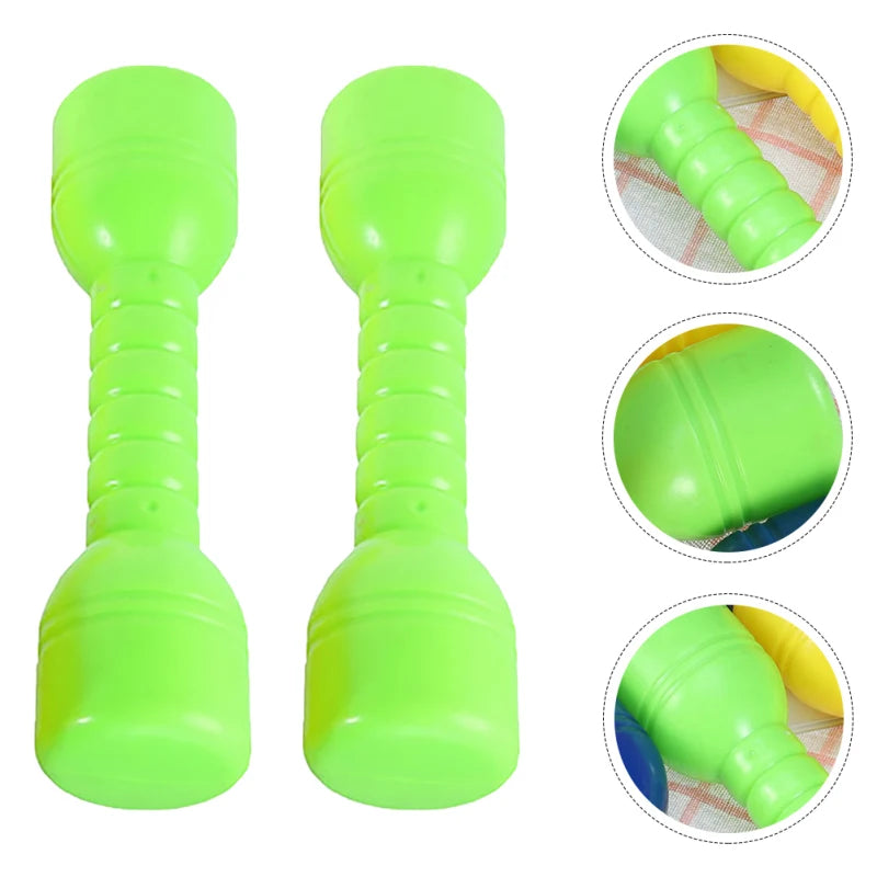 2Pcs Plastic Dumbbells Children'S Sports Fitness Dumbbells Fitness Equipment Children Dumbbell Toddler Toys Fitness kids Barbell