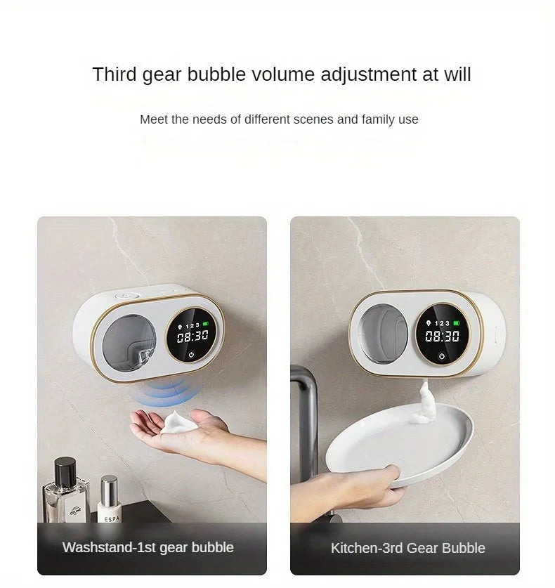 Sarmocare Smart Foaming Soap Dispenser - Touchless, LED Screen, 320ml, 3000mAh, USB-C