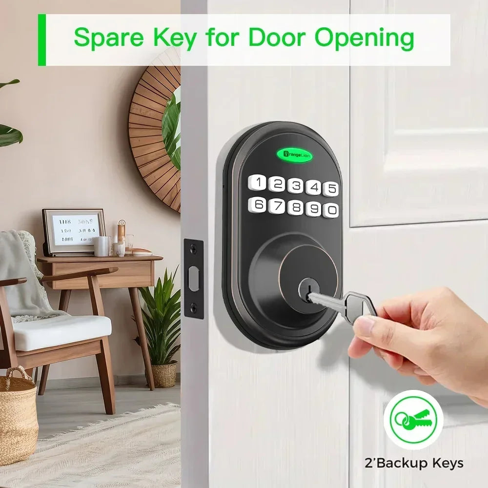 Keyless Entry Door Lock - Smart Deadbolt with Keypad & Auto Lock