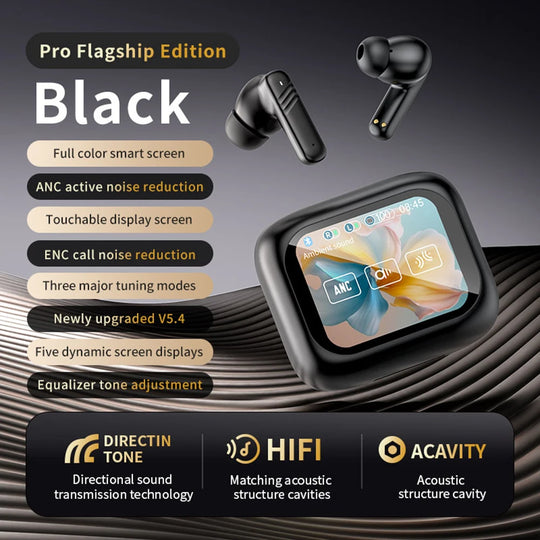 Wireless Earbuds - Touch Screen ANC ENC Noise Cancelling Bluetooth