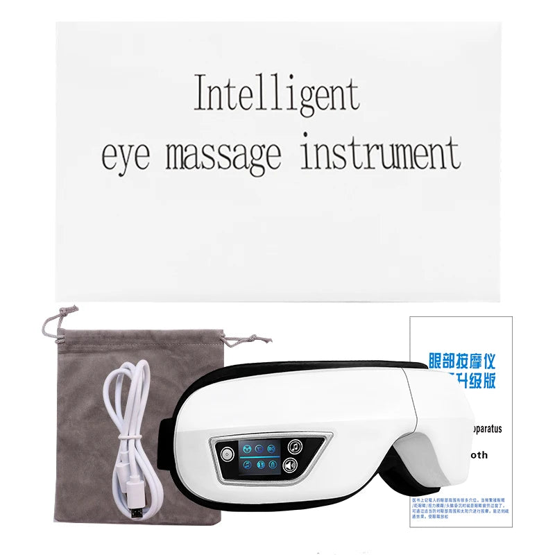 Eye Massager - Smart Airbag, Heat Compress, Vibration & Bluetooth Music - for Eye Fatigue Relief