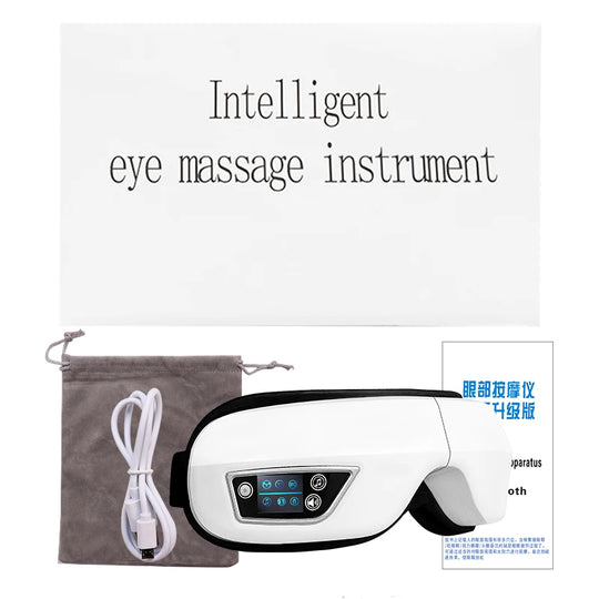 Eye Massager - Smart Airbag, Heat Compress, Vibration & Bluetooth Music - for Eye Fatigue Relief