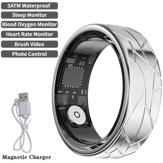 Smart Ring - Heart Rate Blood Oxygen Monitor IP68 Waterproof