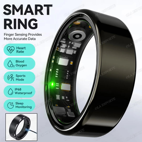 Smart Ring - Bluetooth Health Monitor Heart Rate Blood Oxygen Tracker