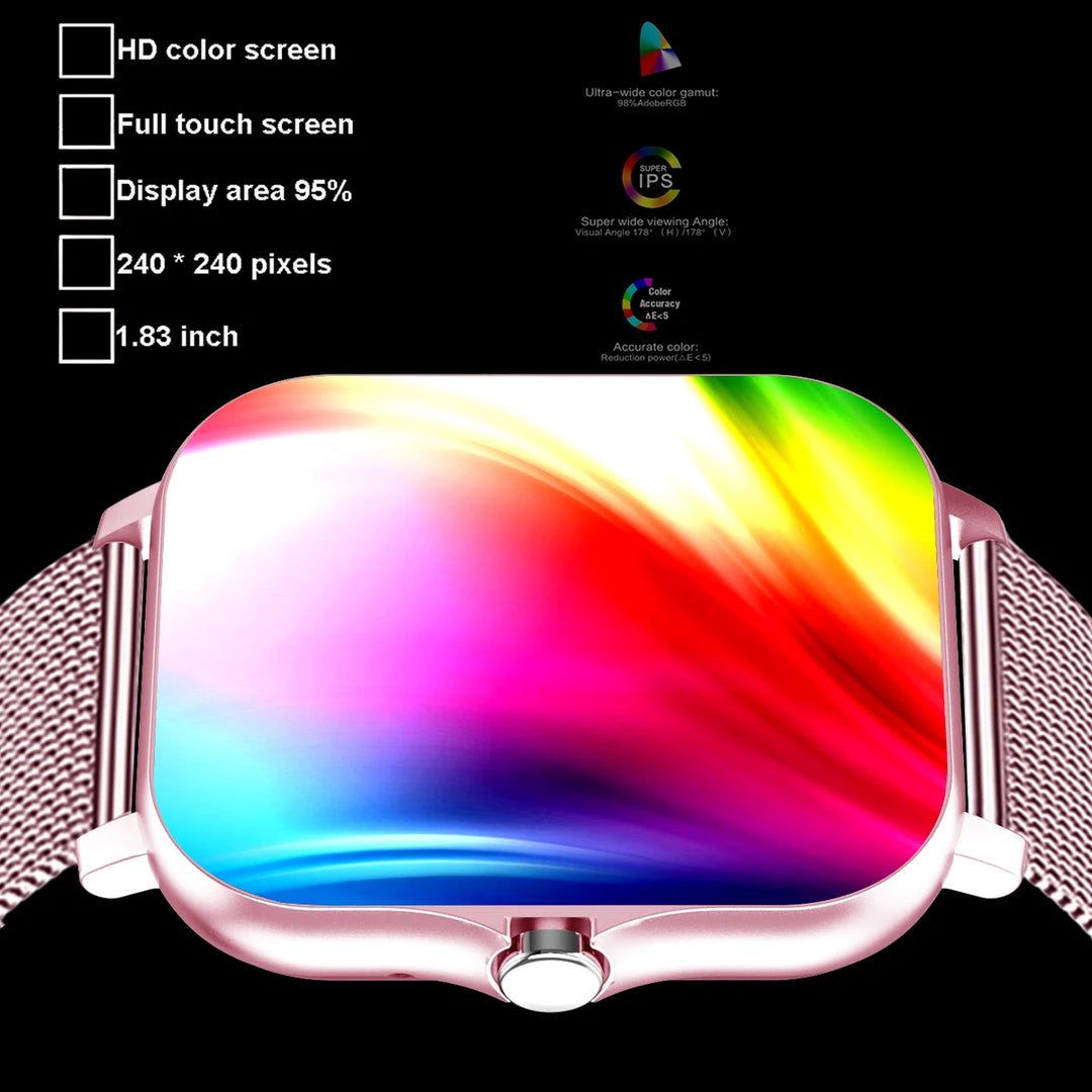 Smart Watch - AMOLED Bluetooth Call GPS NFC Waterproof Fitness Tracker