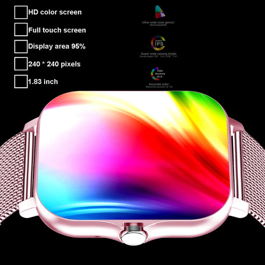 Smart Watch - AMOLED Bluetooth Call GPS NFC Waterproof Fitness Tracker