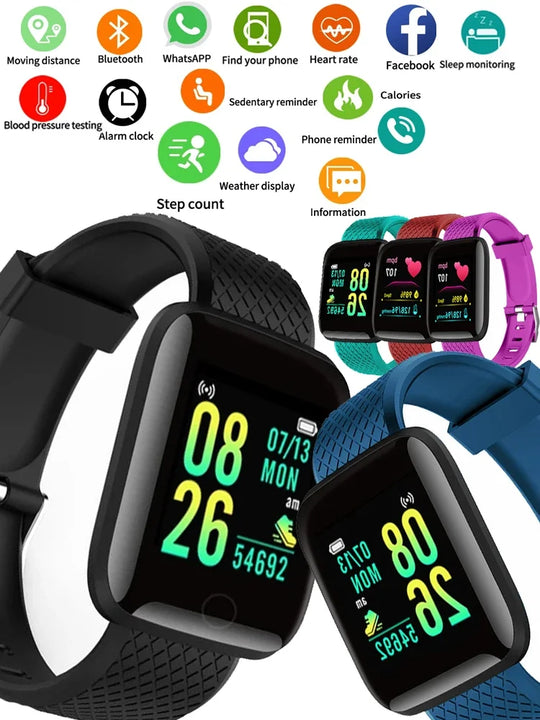2025 Smartwatch - Full Touch Screen IP67 Waterproof Fitness Tracker