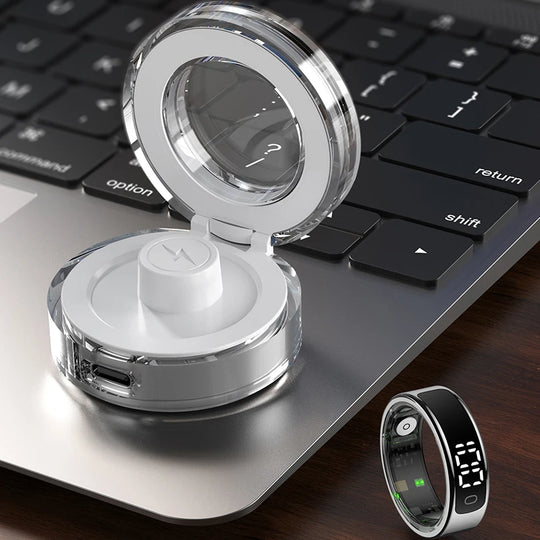 Smart Ring - LED Display Heart Rate Blood Oxygen Monitor Waterproof