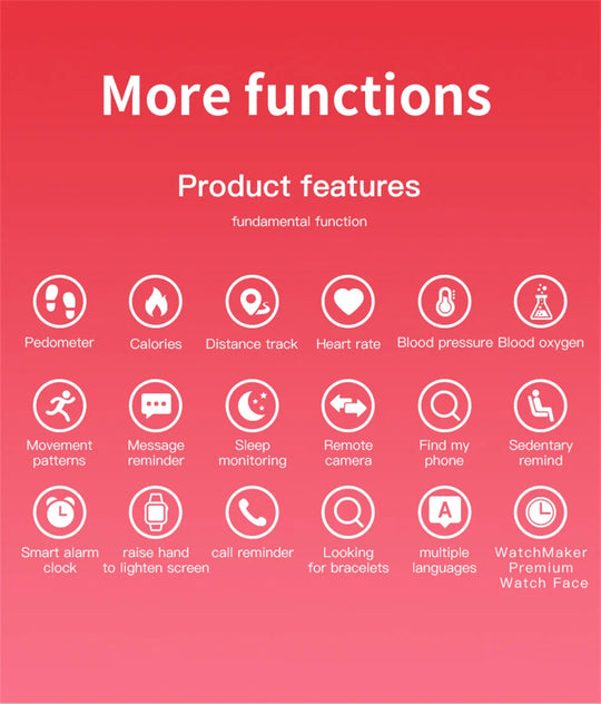 M8 Smart Watch - Fitness Tracker with Heart Rate Monitor for Android & iOS