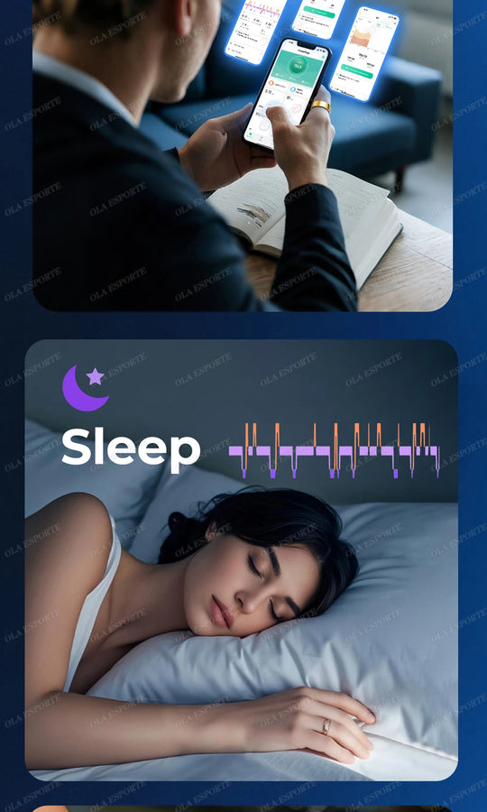 Smart Ring - Bluetooth Health Monitor Heart Rate Blood Oxygen Tracker