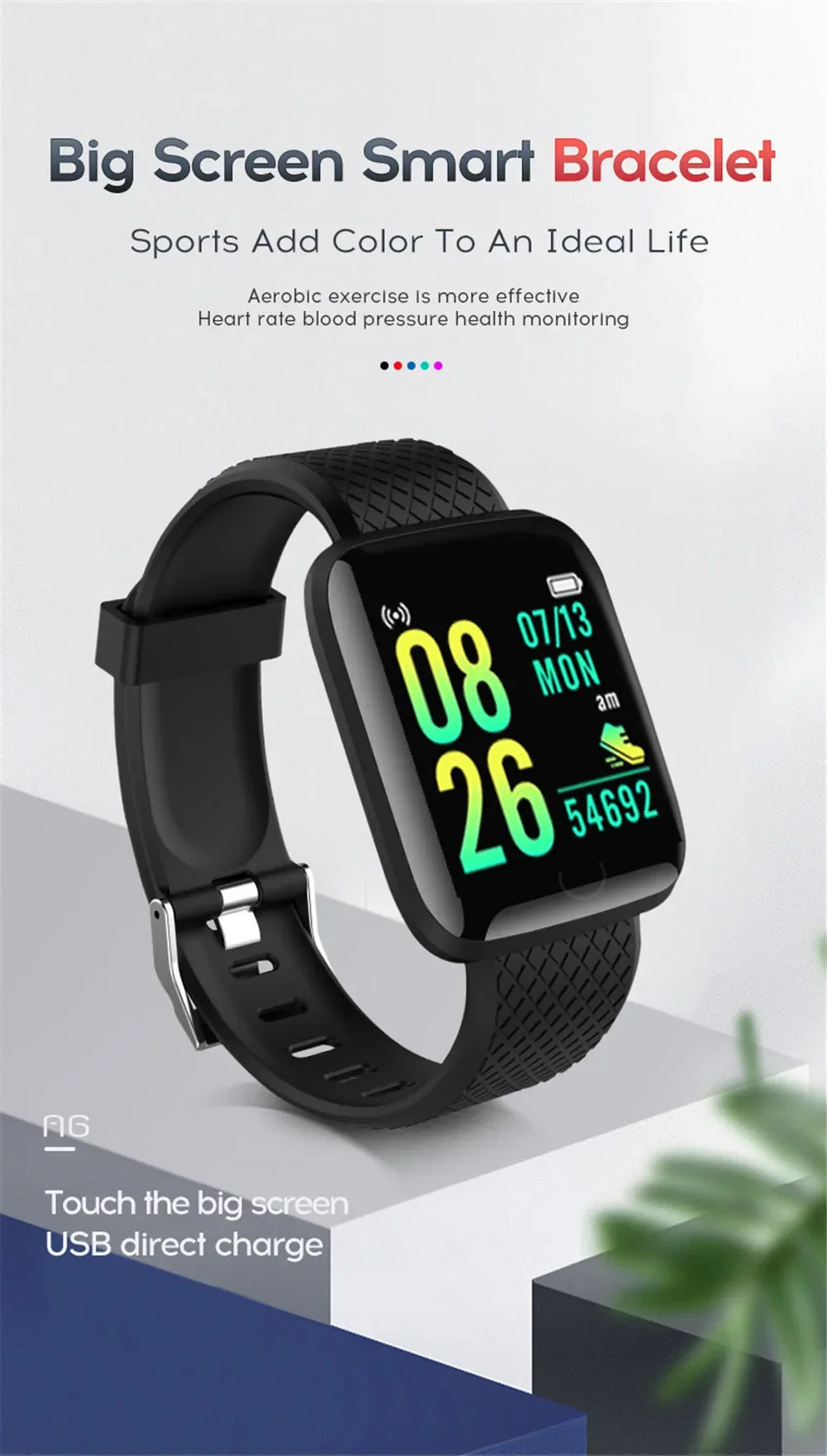 2025 Smartwatch - Full Touch Screen IP67 Waterproof Fitness Tracker