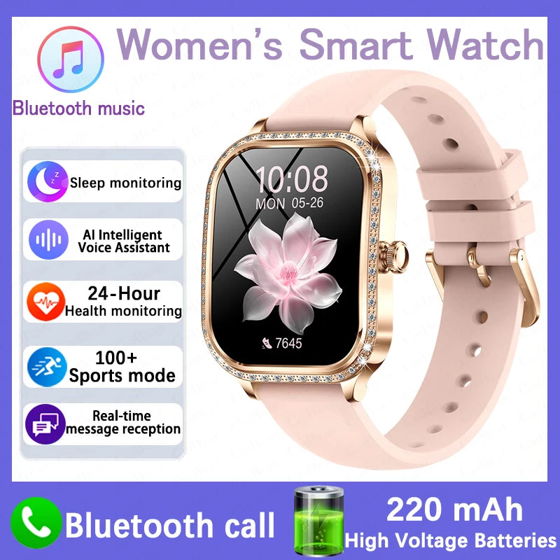 Luxury Smart Watch for Women - 1.75" HD Bluetooth Call Heart Rate Fitness Tracker