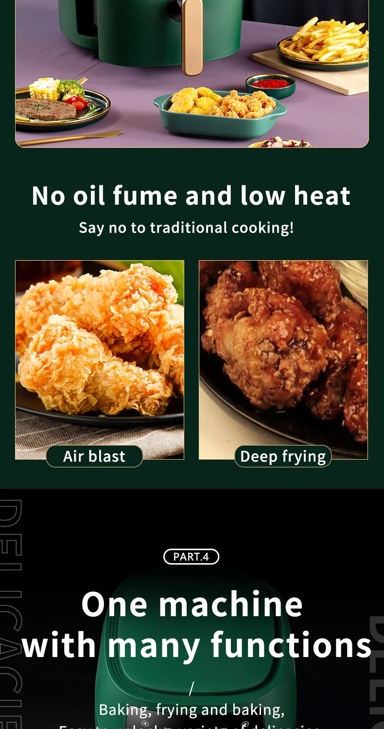 5L Smart Electric Air Fryers