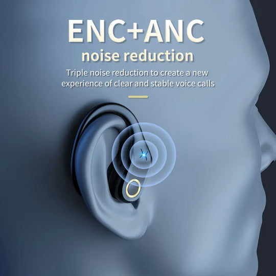 ANC Wireless Earbuds - Bluetooth 5.3 TWS with Dual Mics & ENC Noise Cancellation