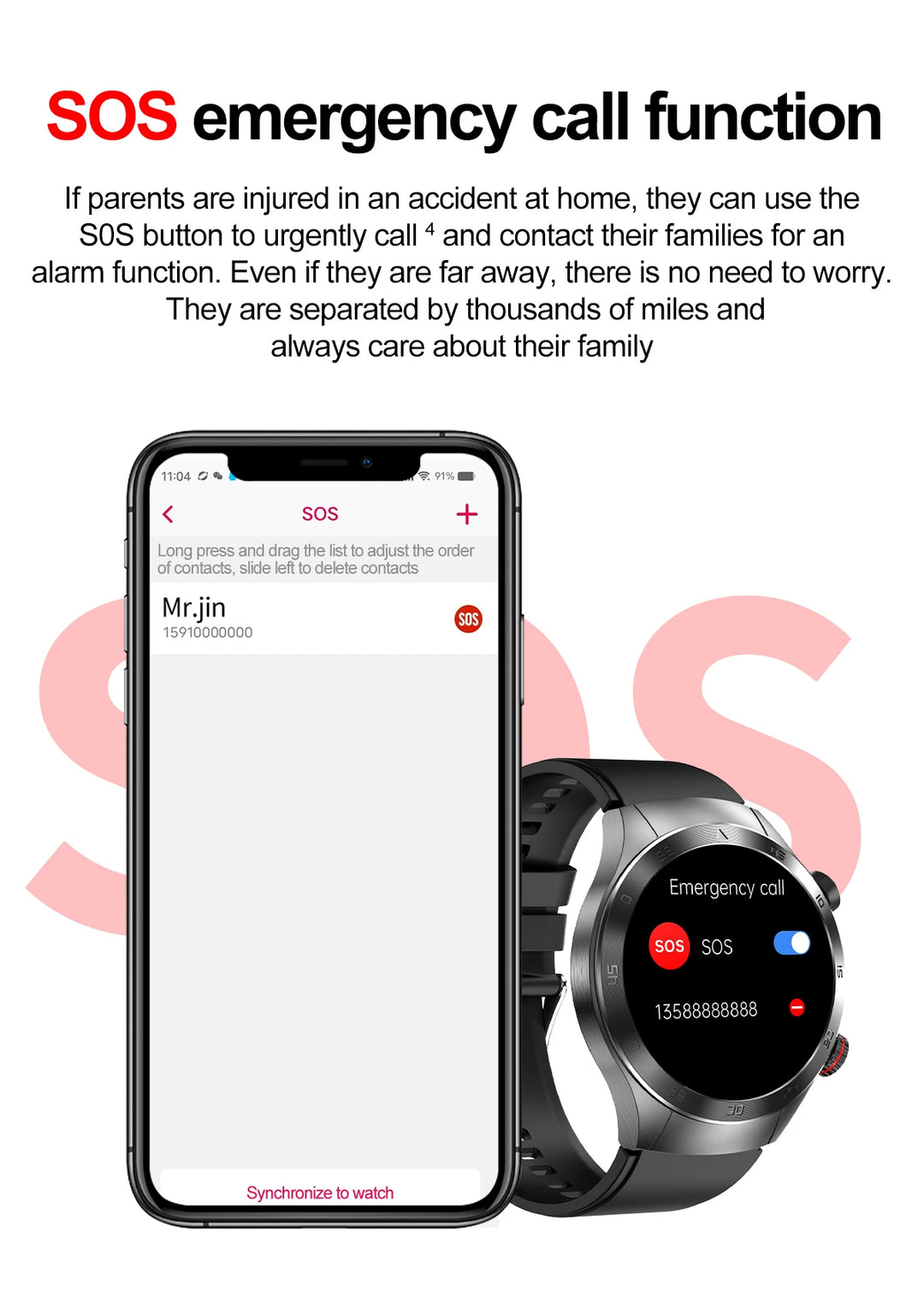 Smart Watch - Health Tracker Uric Acid Body Fat Bluetooth Call
