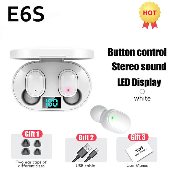 TWS Bluetooth Earbuds - Wireless Noise Cancelling Earphones with HD Microphone
