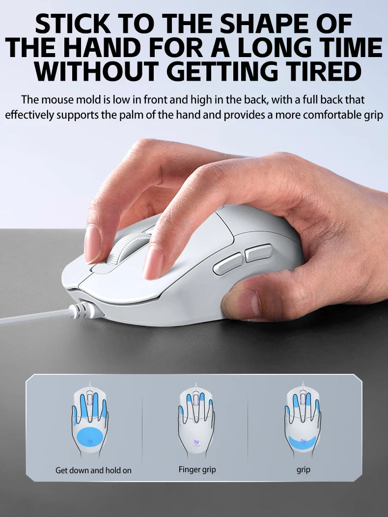 Wired Gaming Mouse - 6-Key High Precision Optical Mouse for PC & Laptop