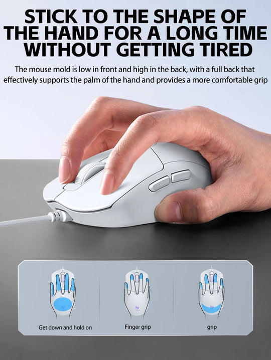 Wired Gaming Mouse - 6-Key High Precision Optical Mouse for PC & Laptop