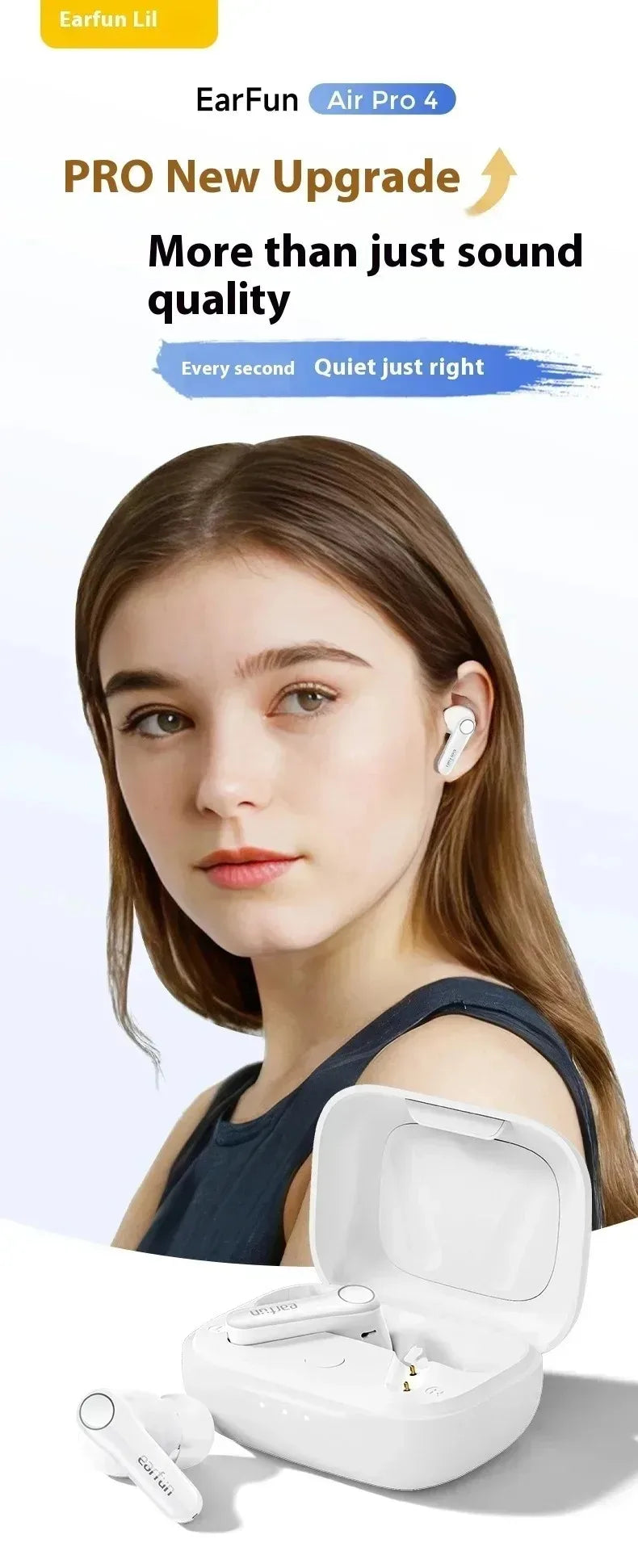 Bluetooth Earbuds - Active Noise Reduction Waterproof Gaming Earphones