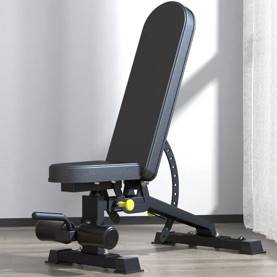 Bench, 1.5m barbell bar, 2 * 5kg and 2 * 10kg barbell plates