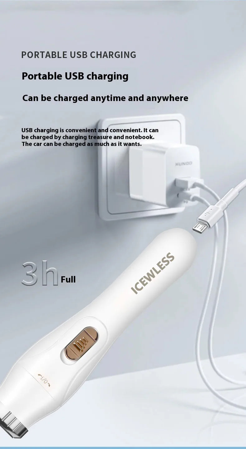 Portable Electric Lady Shaver - Armpit, Bikini, Arm, Leg & Face Hair Removal - Painless