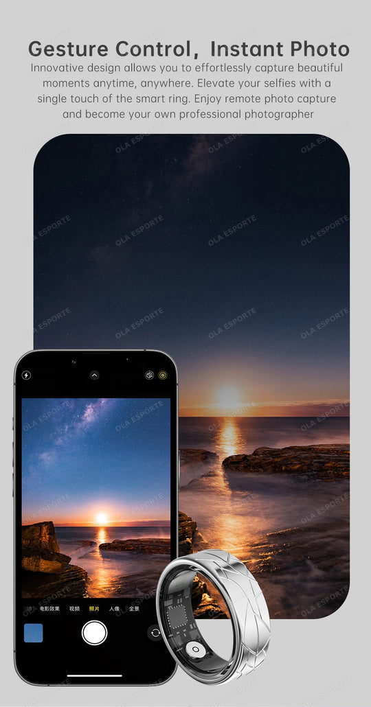 Smart Ring - Heart Rate Blood Oxygen Monitor IP68 Waterproof