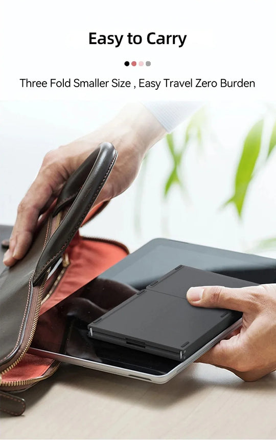 Foldable Bluetooth Keyboard with Touchpad - Mini Wireless Keyboard for Tablet iPad Phone Windows Android iOS