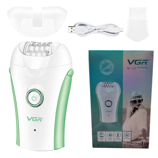 Women Electric Epilator - Wet & Dry, 32 Tweezers, 2 Speeds, USB Charging - for Face, Body, Legs & Bikini