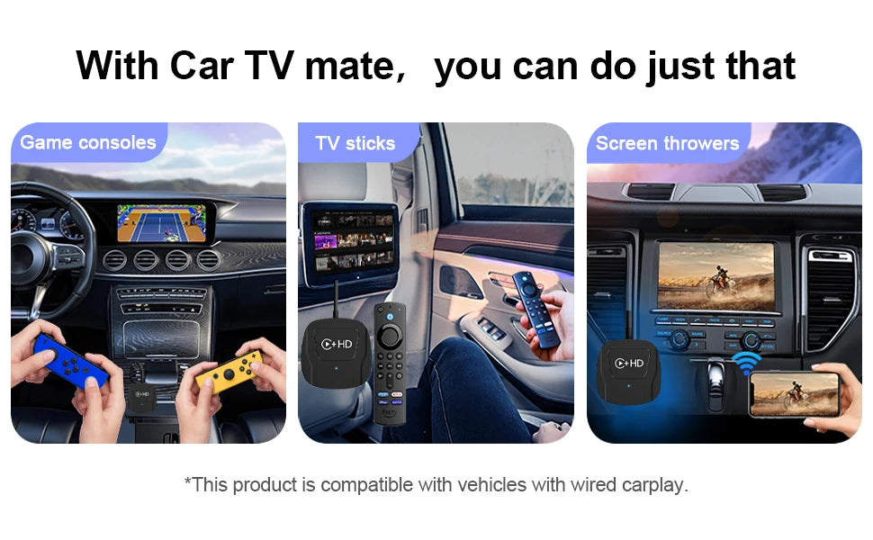 Wireless CarPlay Adapter - USB Dongle for Wired to Wireless CarPlay