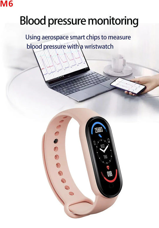 Smart Band Fitness Tracker - Heart Rate Blood Pressure Sport Bracelet for iOS