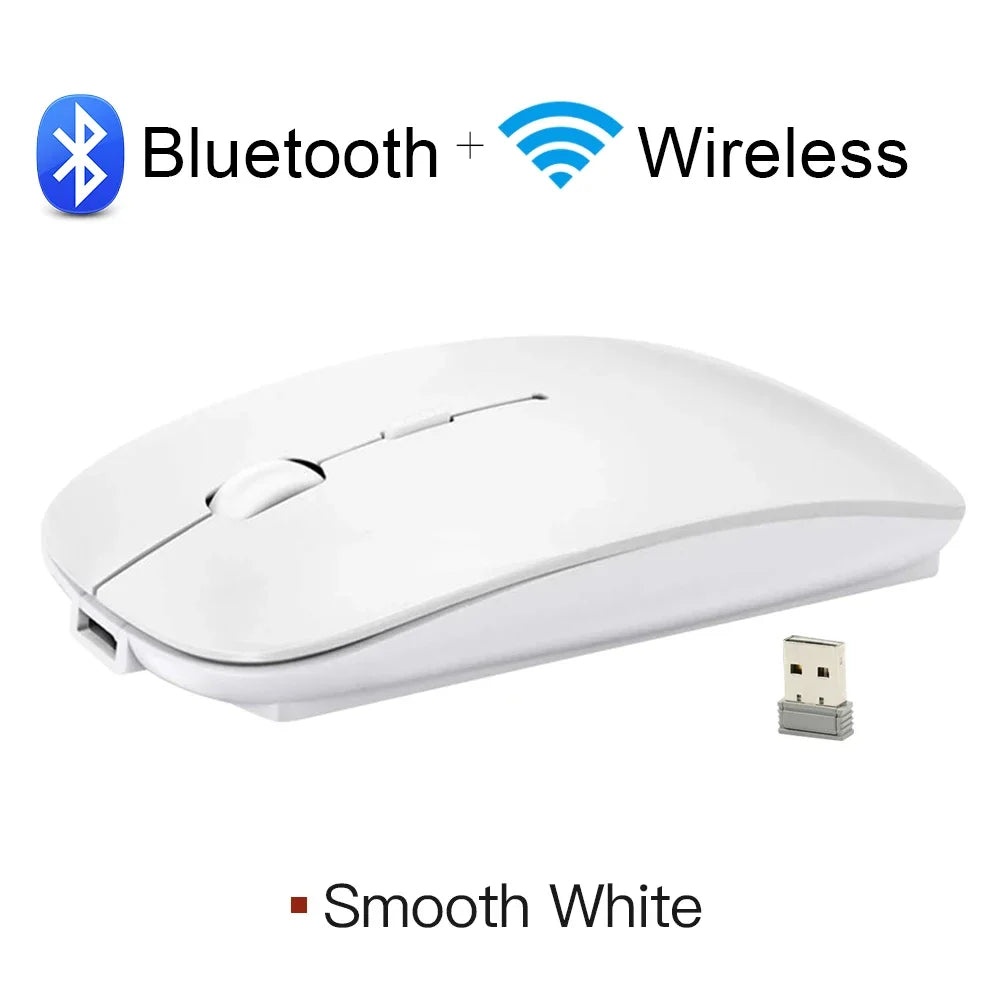 Rechargeable Bluetooth Mouse Wireless Mouse Bluetooth Computer Silent Mause Ergonomic Mini Mouse 2.4Ghz Optical Mice For PC