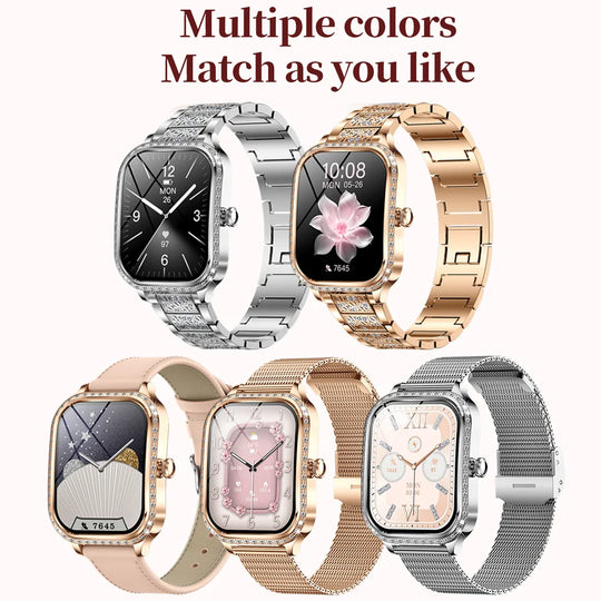 Luxury Smart Watch for Women - 1.75" HD Bluetooth Call Heart Rate Fitness Tracker