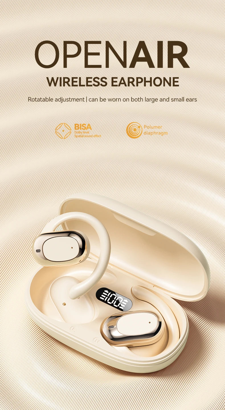 Open-Ear Wireless Earbuds - Bluetooth Low Latency Gaming Sports Headphones