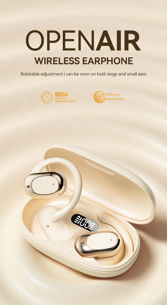 Open-Ear Wireless Earbuds - Bluetooth Low Latency Gaming Sports Headphones