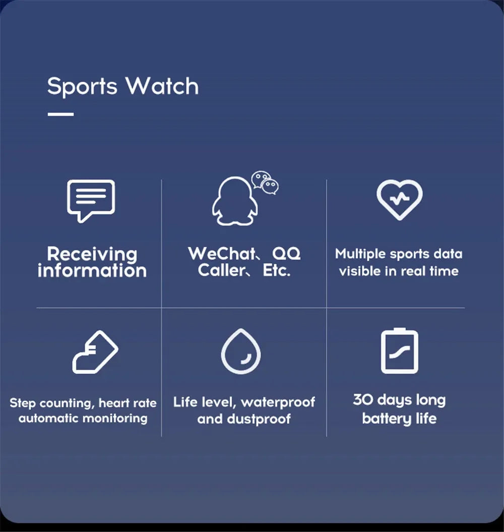 2025 Smartwatch - Full Touch Screen IP67 Waterproof Fitness Tracker