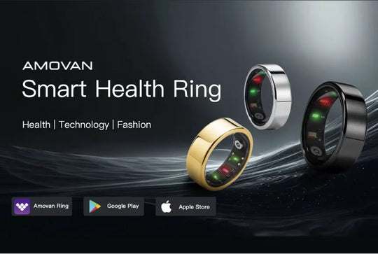 Smart Ring Fitness Tracker - Heart Rate Sleep Monitor with Charging Case