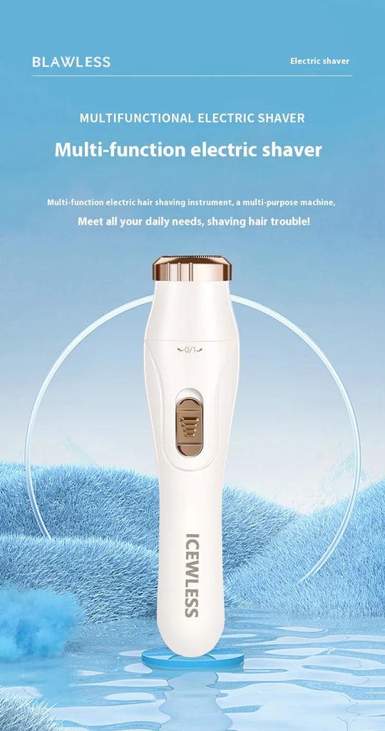 Portable Electric Lady Shaver - Armpit, Bikini, Arm, Leg & Face Hair Removal - Painless